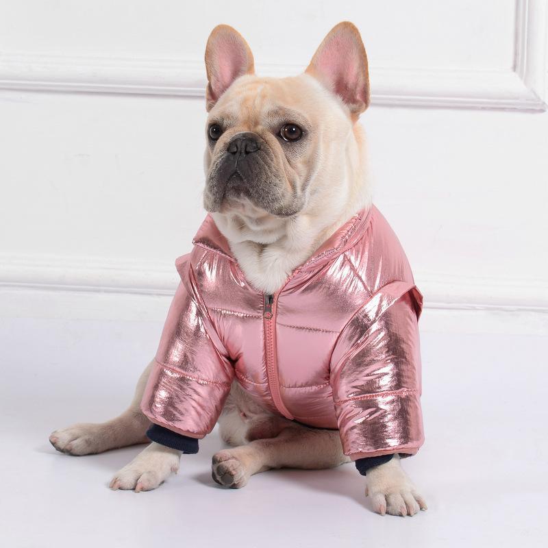 Dog Shiny Metallic Jacket Coat for French Bulldog - Frenchiely