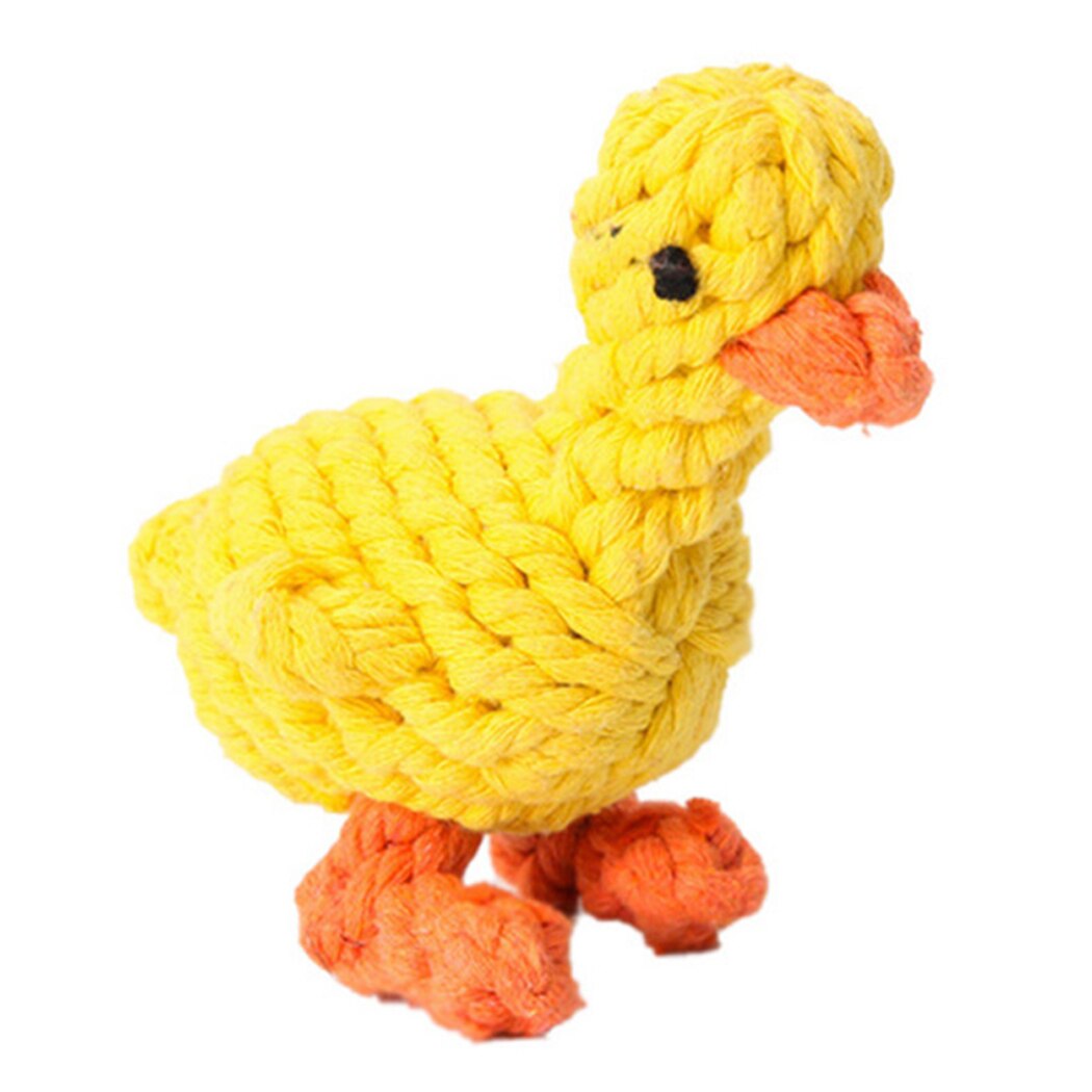 Puppy Frenchie Chewing Rope Toy Duck - Frenchiely