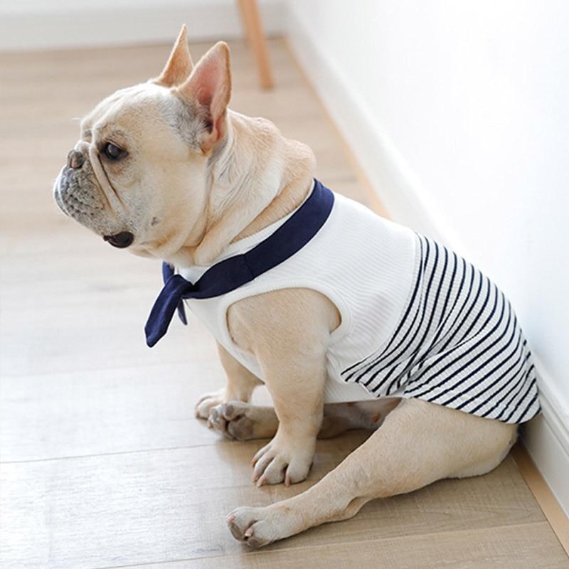 navy blue dog dress shirt for medium dogs frenchie clothing for dogs Frenchiely