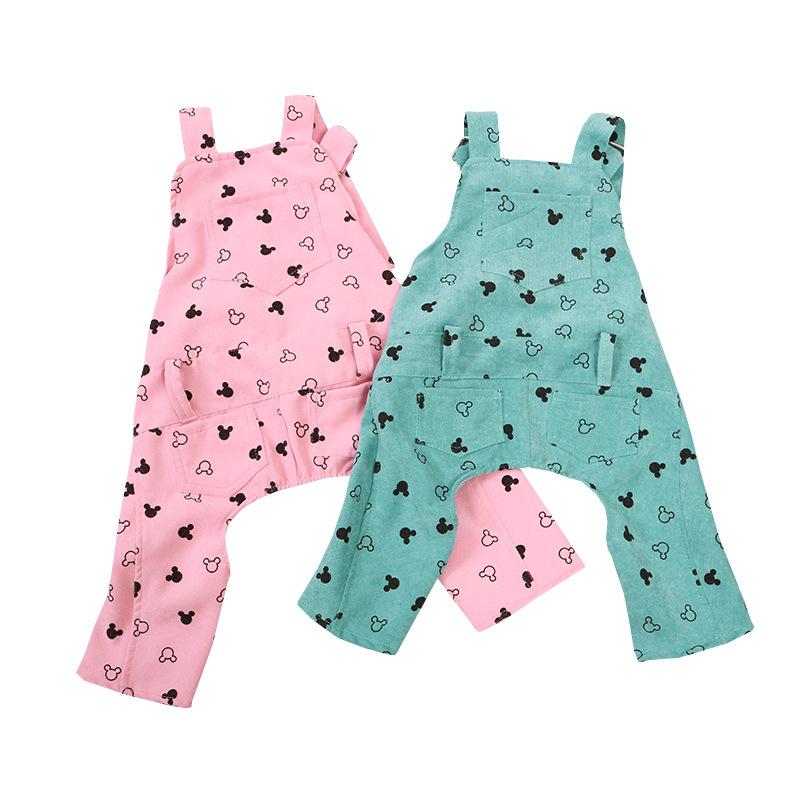 Cartoon Mickey Dog Overall Jumpsuit with Pocket - Frenchiely